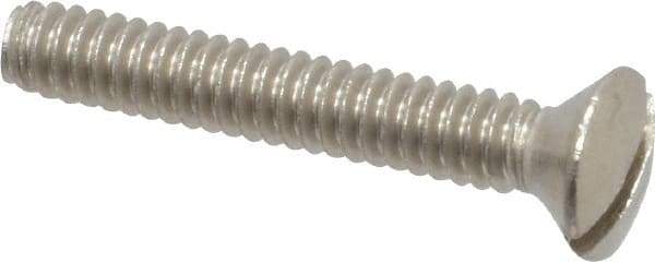Value Collection - #10-32 UNF, 1-1/4" OAL Slotted Drive Machine Screw - Oval Head, Grade 18-8 Stainless Steel, Uncoated, Without Washer - USA Tool & Supply