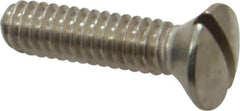 Value Collection - 1/4-20 UNC, 1" OAL Slotted Drive Machine Screw - Oval Head, Grade 18-8 Stainless Steel, Uncoated, Without Washer - USA Tool & Supply