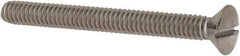 Value Collection - 1/4-20 UNC, 2-1/2" OAL Slotted Drive Machine Screw - Oval Head, Grade 18-8 Stainless Steel, Uncoated, Without Washer - USA Tool & Supply