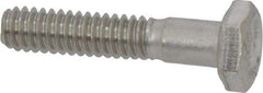 Value Collection - 1/4-20 UNC, 1-1/4" Length Under Head Hex Head Cap Screw - Grade 316 Stainless Steel, 7/16" Hex - USA Tool & Supply