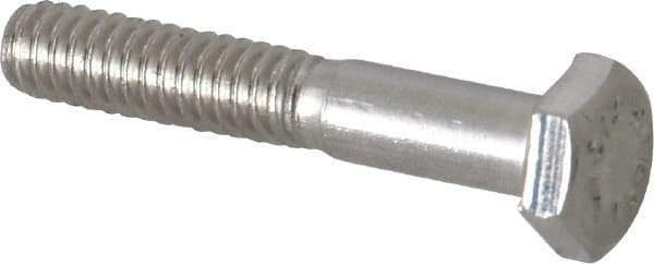 Value Collection - 1/4-20 UNC, 1-1/2" Length Under Head Hex Head Cap Screw - Grade 316 Stainless Steel, 7/16" Hex - USA Tool & Supply