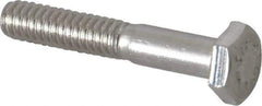 Value Collection - 1/4-20 UNC, 1-1/2" Length Under Head Hex Head Cap Screw - Grade 316 Stainless Steel, 7/16" Hex - USA Tool & Supply