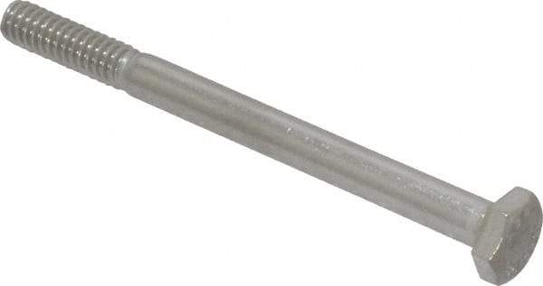 Value Collection - 1/4-20 UNC, 3" Length Under Head Hex Head Cap Screw - Grade 316 Stainless Steel, 7/16" Hex - USA Tool & Supply