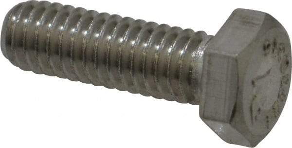 Value Collection - 5/16-18 UNC, 1" Length Under Head Hex Head Cap Screw - Grade 316 Stainless Steel, 1/2" Hex - USA Tool & Supply