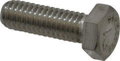 Value Collection - 5/16-18 UNC, 1" Length Under Head Hex Head Cap Screw - Grade 316 Stainless Steel, 1/2" Hex - USA Tool & Supply