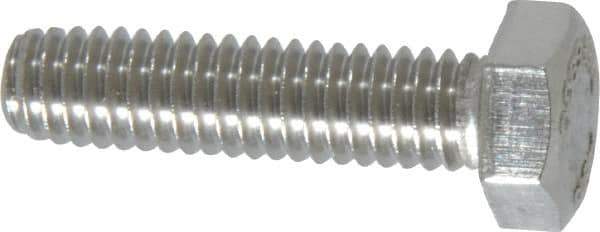 Value Collection - 5/16-18 UNC, 1-1/4" Length Under Head Hex Head Cap Screw - Grade 316 Stainless Steel, 1/2" Hex - USA Tool & Supply