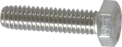 Value Collection - 5/16-18 UNC, 1-1/4" Length Under Head Hex Head Cap Screw - Grade 316 Stainless Steel, 1/2" Hex - USA Tool & Supply