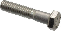 Value Collection - 5/16-18 UNC, 1-1/2" Length Under Head Hex Head Cap Screw - Grade 316 Stainless Steel, 1/2" Hex - USA Tool & Supply