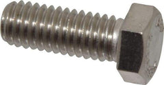 Value Collection - 3/8-16 UNC, 1" Length Under Head Hex Head Cap Screw - Grade 316 Stainless Steel, 9/16" Hex - USA Tool & Supply
