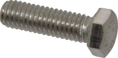 Value Collection - 3/8-16 UNC, 1-1/4" Length Under Head Hex Head Cap Screw - Grade 316 Stainless Steel, 9/16" Hex - USA Tool & Supply