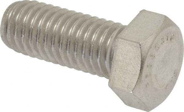 Value Collection - 1/2-13 UNC, 1-1/4" Length Under Head Hex Head Cap Screw - Grade 316 Stainless Steel, 3/4" Hex - USA Tool & Supply