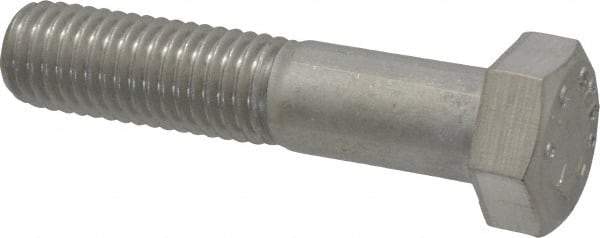 Value Collection - 1-1/4 - 7 UNC 6-1/2" Length Under Head Hex Head Cap Screw - Partially Threaded, 316 Stainless Steel, Uncoated, 1-1/4" Hex - USA Tool & Supply