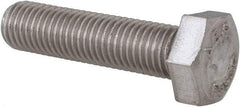 Value Collection - 5/16-24 UNF, 1-1/4" Length Under Head Hex Head Cap Screw - Grade 18-8 Stainless Steel, 1/2" Hex - USA Tool & Supply