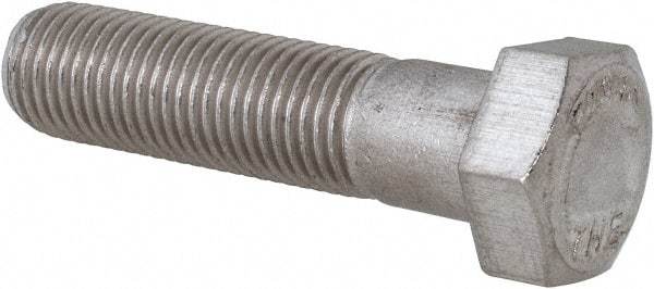 Value Collection - 3/8-24 UNF, 1-1/2" Length Under Head Hex Head Cap Screw - Grade 18-8 Stainless Steel, 9/16" Hex - USA Tool & Supply