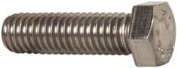 Value Collection - 7/16-14 UNC, 1-1/2" Length Under Head Hex Head Cap Screw - Grade 18-8 Stainless Steel, 5/8" Hex - USA Tool & Supply