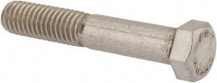 Value Collection - 7/16-14 UNC, 2-1/2" Length Under Head Hex Head Cap Screw - Grade 18-8 Stainless Steel, 5/8" Hex - USA Tool & Supply