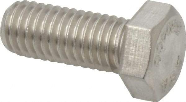 Value Collection - 1/2-13 UNC, 1-1/4" Length Under Head Hex Head Cap Screw - Grade 18-8 Stainless Steel, 3/4" Hex - USA Tool & Supply
