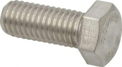 Value Collection - 1/2-13 UNC, 1-1/4" Length Under Head Hex Head Cap Screw - Grade 18-8 Stainless Steel, 3/4" Hex - USA Tool & Supply