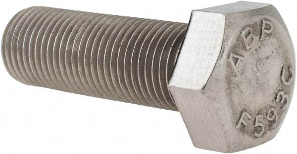 Value Collection - 1/2-20 UNF, 1-1/2" Length Under Head Hex Head Cap Screw - Grade 18-8 Stainless Steel, 3/4" Hex - USA Tool & Supply