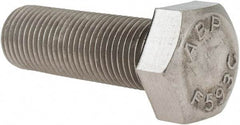 Value Collection - 1/2-20 UNF, 1-1/2" Length Under Head Hex Head Cap Screw - Grade 18-8 Stainless Steel, 3/4" Hex - USA Tool & Supply