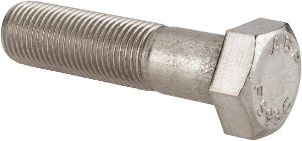 Value Collection - 1/2-20 UNF, 2" Length Under Head Hex Head Cap Screw - Grade 18-8 Stainless Steel, 3/4" Hex - USA Tool & Supply