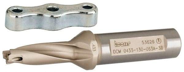 Iscar - 0.433 to 0.449" Diam, 3xD, 1.3" Max Depth, 5/8" Shank Diam, Replaceable Tip Drill - IDI Insert, 11 Seat Size, DCM Toolholder, Series ChamDrill - USA Tool & Supply
