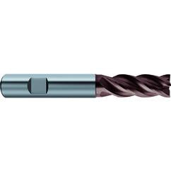 1x1x1-1/2x5 4Fl Carbide RF100 Diver End Mill-.0350 Chamfer-Weldon Shank-nano-Si - USA Tool & Supply