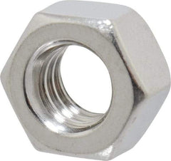 Value Collection - 5/16-18 UNC Stainless Steel Right Hand Hex Nut - 1/2" Across Flats, 17/64" High, Uncoated - USA Tool & Supply