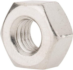 Value Collection - 3/8-16 UNC Stainless Steel Right Hand Heavy Hex Nut - 11/16" Across Flats, 23/64" High, Uncoated - USA Tool & Supply