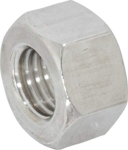 Value Collection - 3/4-10 UNC Stainless Steel Right Hand Heavy Hex Nut - 1-1/4" Across Flats, 47/64" High, Uncoated - USA Tool & Supply