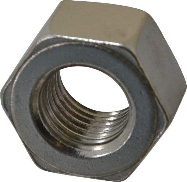 Value Collection - 7/8-9 UNC Stainless Steel Right Hand Heavy Hex Nut - 1-7/16" Across Flats, 55/64" High, Uncoated - USA Tool & Supply