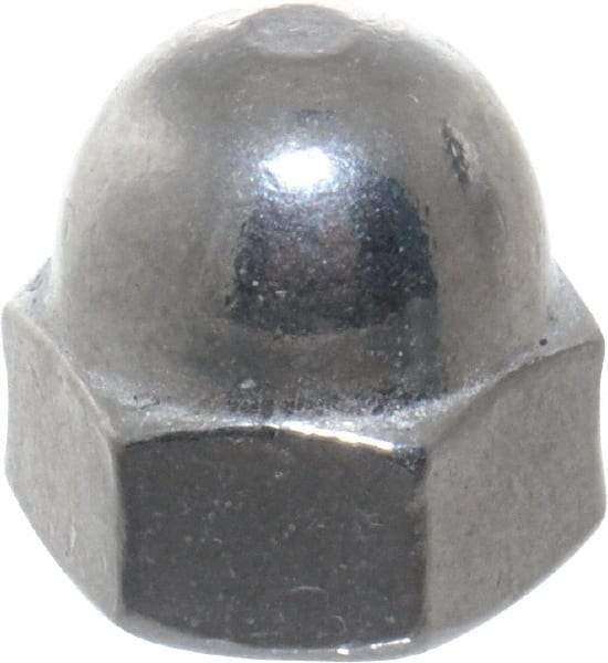 Value Collection - #10-24 UNC, 3/8" Width Across Flats, Uncoated, Stainless Steel Acorn Nut - 9/32" Overall Height, Grade 18-8 - USA Tool & Supply