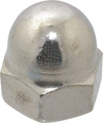 Value Collection - 1/2-13" UNC, 3/4" Width Across Flats, Uncoated, Stainless Steel Acorn Nut - 9/16" Overall Height, Grade 18-8 - USA Tool & Supply