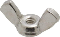 Value Collection - #6-32 UNC, Stainless Steel Standard Wing Nut - Grade 18-8, 0.72" Wing Span, 0.41" Wing Span - USA Tool & Supply