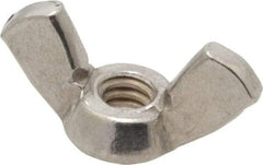 Value Collection - #10-24 UNC, Stainless Steel Standard Wing Nut - Grade 18-8, 0.91" Wing Span, 0.47" Wing Span - USA Tool & Supply