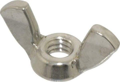 Value Collection - 1/4-20 UNC, Stainless Steel Standard Wing Nut - Grade 18-8, 1.1" Wing Span, 0.57" Wing Span - USA Tool & Supply