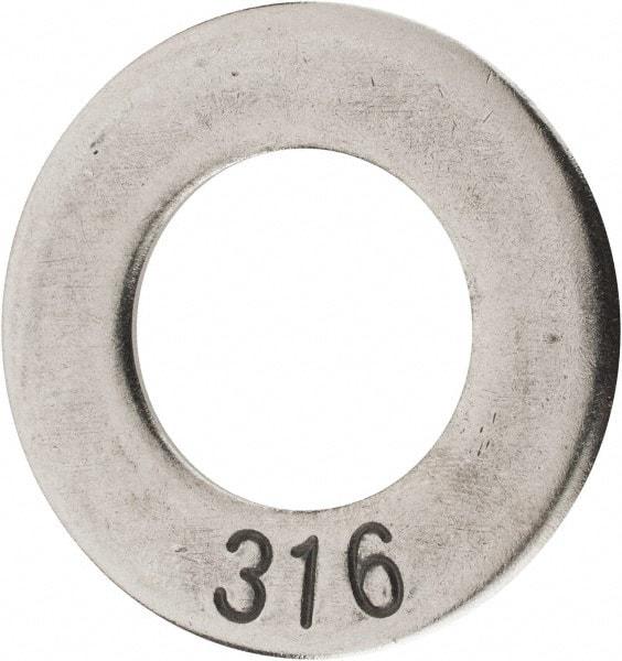 Value Collection - 1" Screw, Grade 316 Stainless Steel Standard Flat Washer - 1-1/16" ID x 1.87" OD, 1/8" Thick - USA Tool & Supply