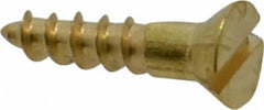 Value Collection - #4, 1/2" OAL, Slotted Drive, Flat Head Wood Screw - USA Tool & Supply