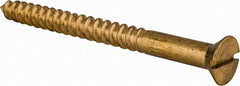 Value Collection - #12, 2-1/2" OAL, Slotted Drive, Flat Head Wood Screw - USA Tool & Supply