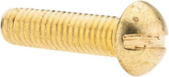 Value Collection - #10-24 UNC, 3/4" Length Under Head Slotted Drive Machine Screw - Round Head, Brass, Without Washer - USA Tool & Supply