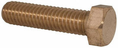 Value Collection - 3/8-16 UNC, 1-1/2" Length Under Head Hex Head Cap Screw - Brass, 9/16" Hex - USA Tool & Supply