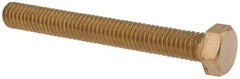 Value Collection - 3/8-16 UNC, 3" Length Under Head Hex Head Cap Screw - Brass, 9/16" Hex - USA Tool & Supply