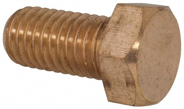 Value Collection - 1/2-13 UNC, 1" Length Under Head Hex Head Cap Screw - Brass, 3/4" Hex - USA Tool & Supply