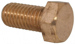 Value Collection - 1/2-13 UNC, 1" Length Under Head Hex Head Cap Screw - Brass, 3/4" Hex - USA Tool & Supply