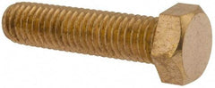 Value Collection - 1/2-13 UNC, 2" Length Under Head Hex Head Cap Screw - Brass, 3/4" Hex - USA Tool & Supply