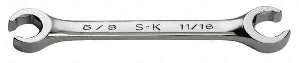 SK - 1/4 x 5/16", Chrome Finish, Open End Flare Nut Wrench - USA Tool & Supply