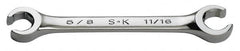 SK - 1/4 x 5/16", Chrome Finish, Open End Flare Nut Wrench - USA Tool & Supply