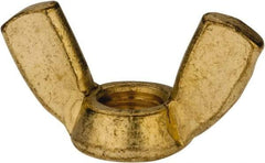 Value Collection - 3/8-16 UNC, Brass Standard Wing Nut - 1.44" Wing Span, 0.79" Wing Span - USA Tool & Supply