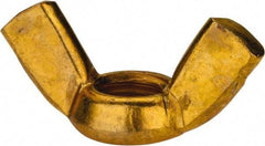 Value Collection - 1/2-13 UNC, Brass Standard Wing Nut - 1.94" Wing Span, 1" Wing Span - USA Tool & Supply