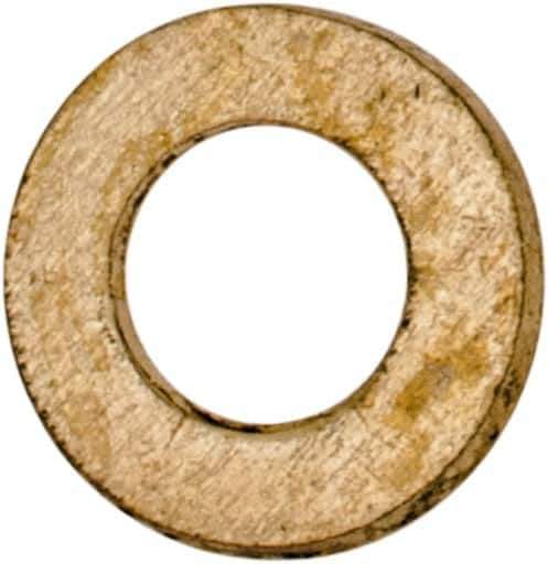 Value Collection - #2 Screw, Brass Standard Flat Washer - 0.099" ID x 3/16" OD, 0.02" Thick, Plain Finish - USA Tool & Supply